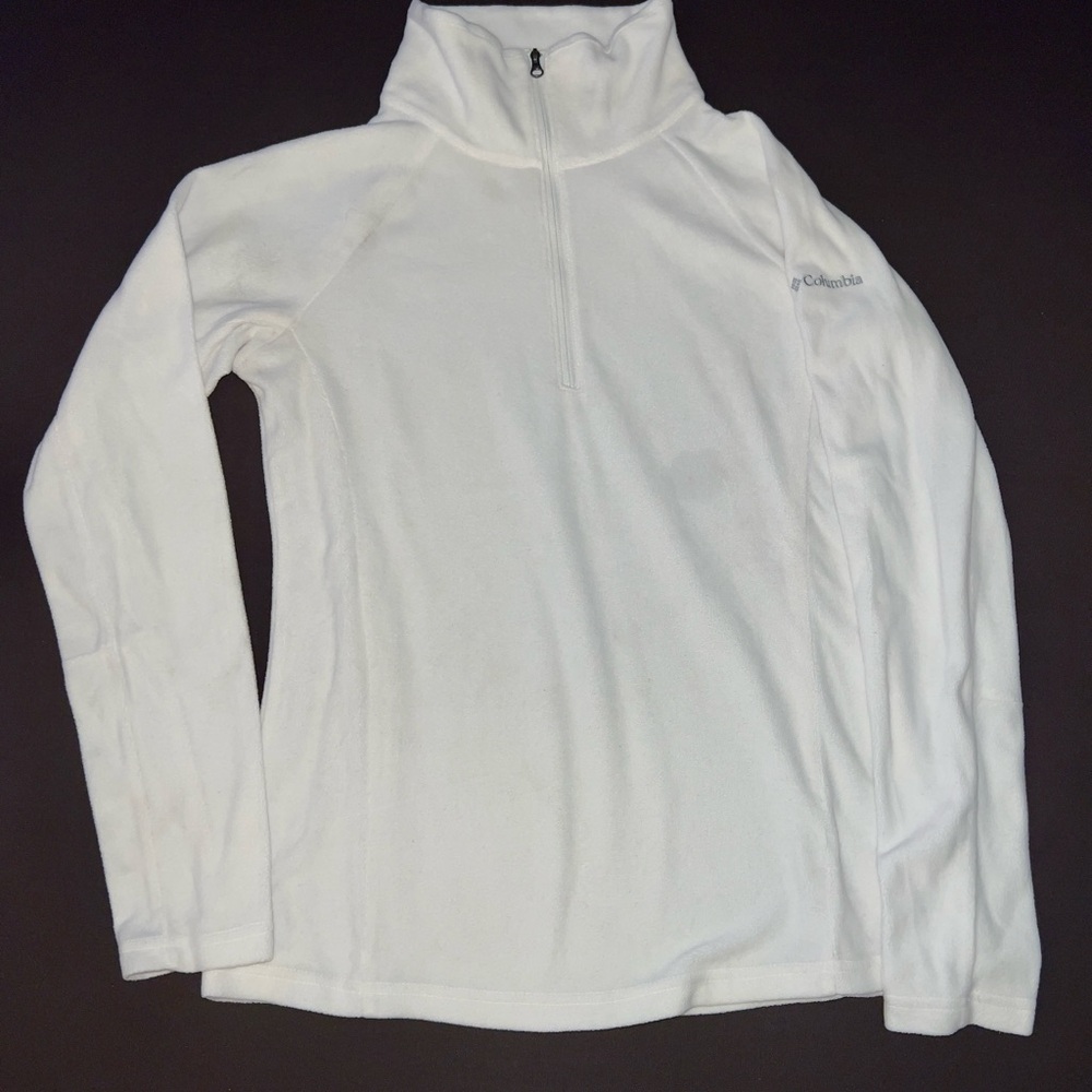 Columbia White Quarter-Zip Pullover